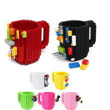 Load image into Gallery viewer, 350ml DIY bloques de construcción juguete tazas de leche tazas de café Compatible Legoings equipo creativo iluminar juguetes para niños regalos de cumpleaños